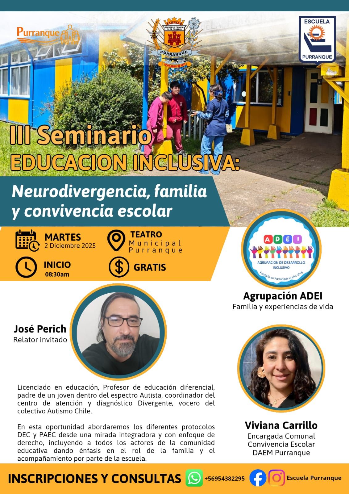 Escuela Purranque realizará su Tercer Seminario de Educación Inclusiva 1 FOTO SEMINARIO