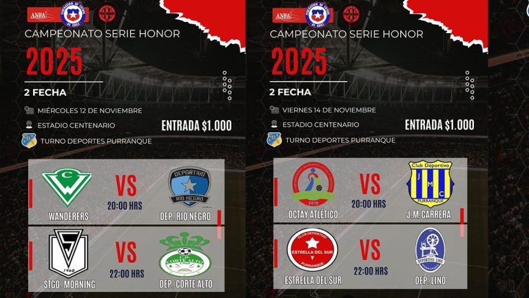 Campeonato Serie de Honor en Purranque: Segunda Fecha comienza esta jornada