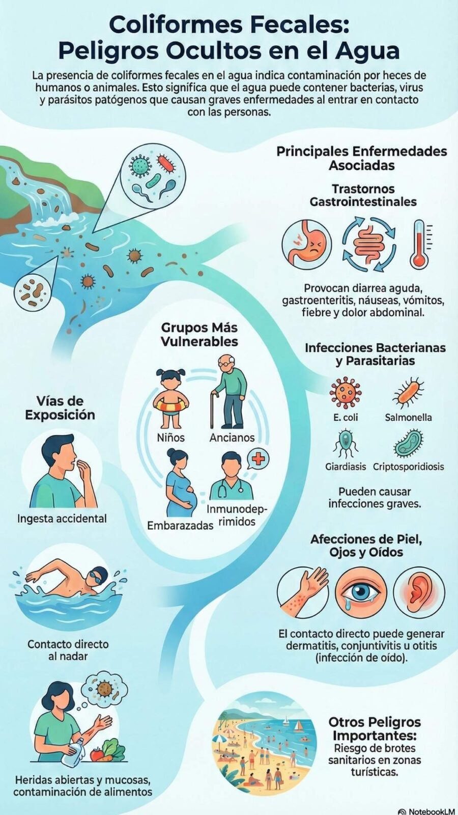 Playas contaminadas en Puerto Varas: coliformes fecales hasta 16 veces sobre la norma y una alerta que vuelve cada verano 1 info coliformes fecales
