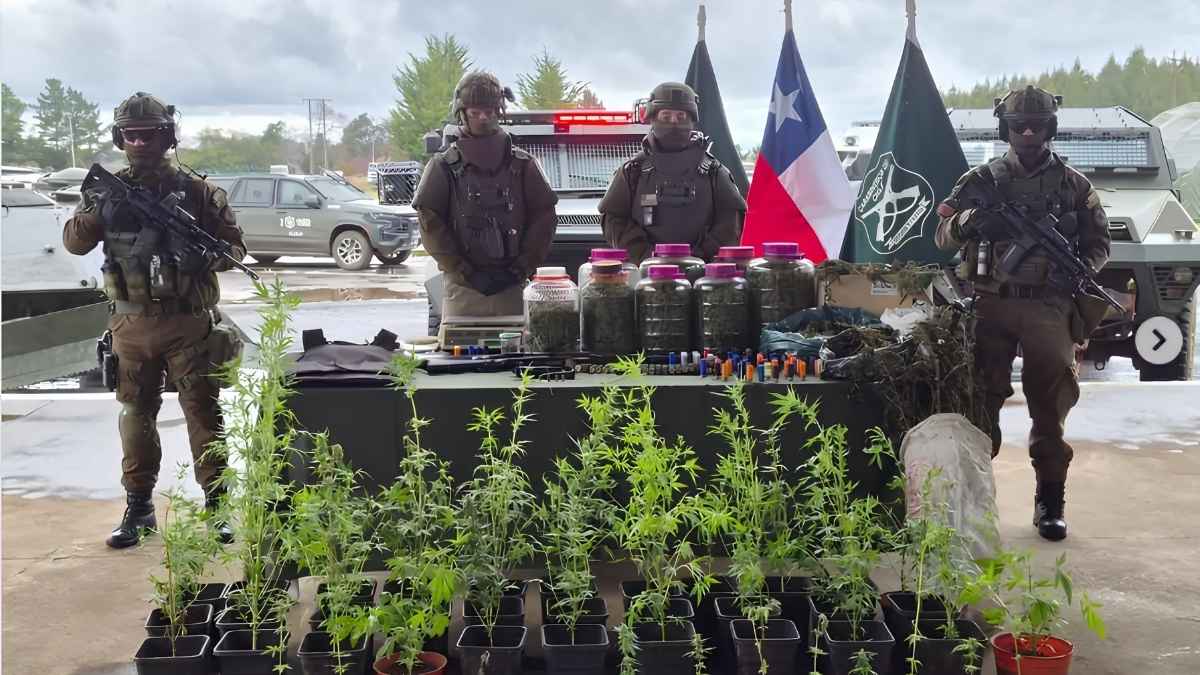 OS-9 detiene a tres personas y decomisa drogas y armas en Ercilla 5 OS 9 detiene a tres personas y decomisa drogas y armas en Ercilla