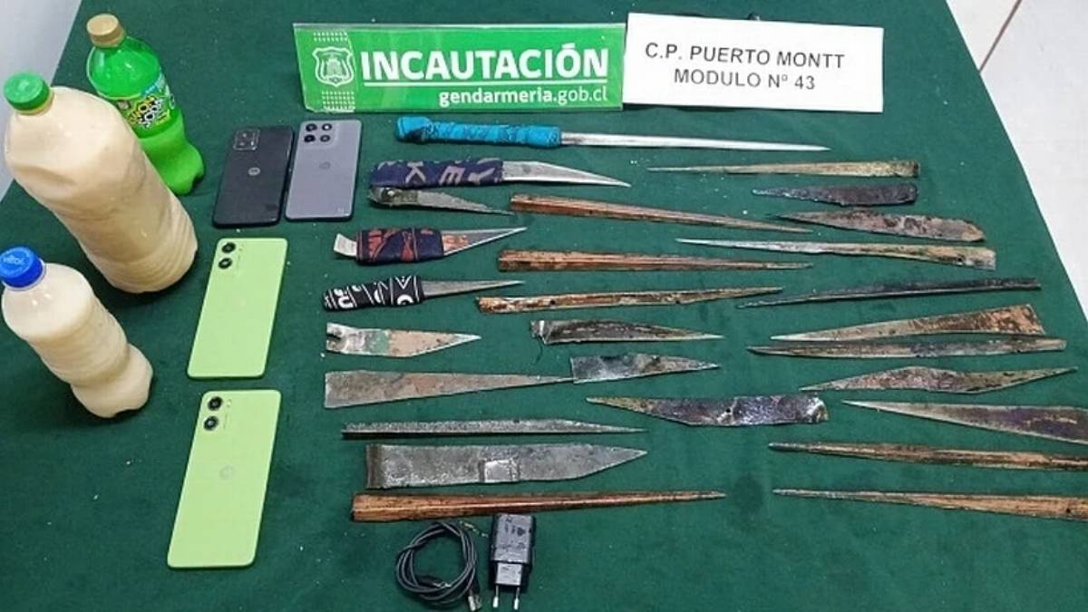 Gendarmería allana cárceles de Los Lagos y retira armas, celulares y drogas 3 Gendarmeria allana carceles de Los Lagos y retira armas celulares y drogas
