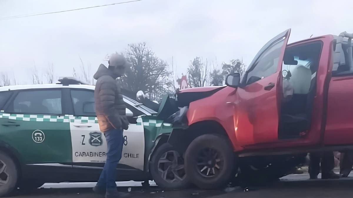 Radiopatrulla choca de frente en Ruta T-204 y deja tres carabineros heridos 6 Radiopatrulla choca de frente en Ruta T 204 y deja tres carabineros heridos